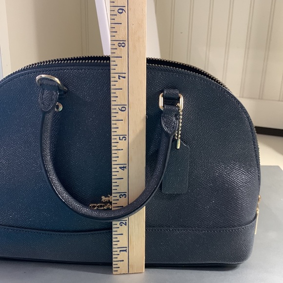 New. Never carried small Coach satchel with crossbody strap. Black. Beautiful. - Picture 5 of 11